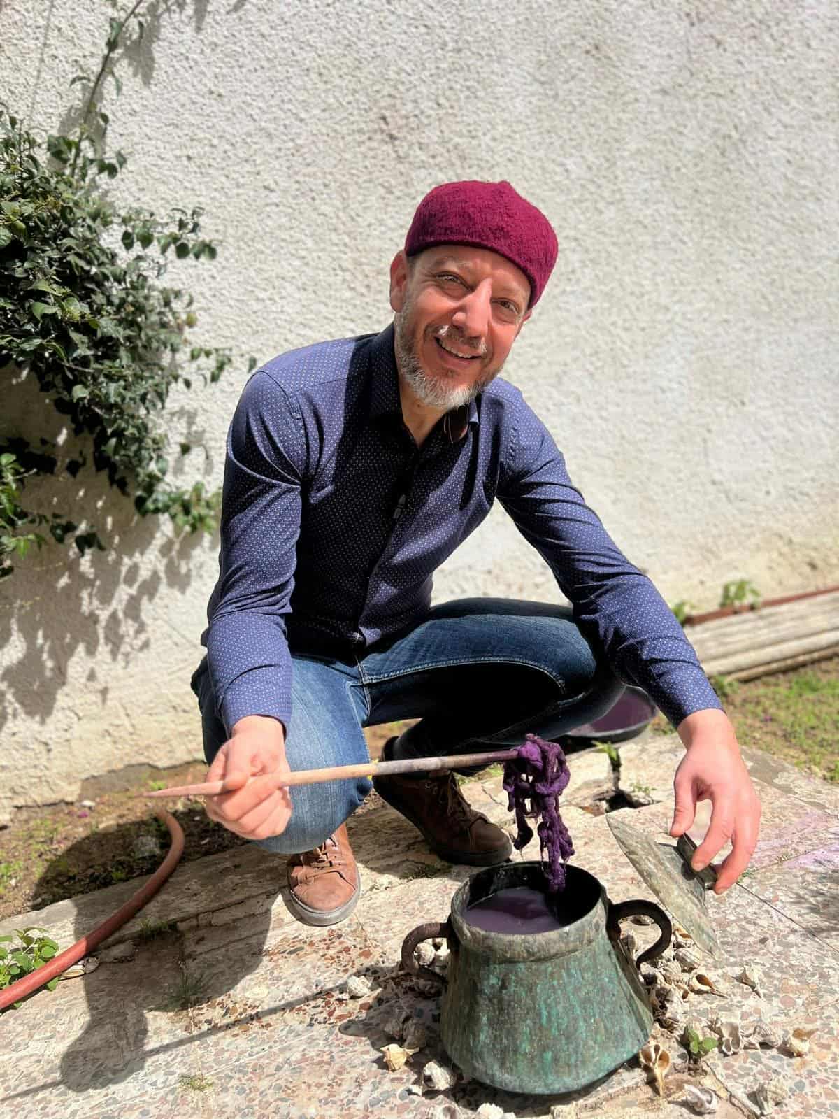 Mohamed Ghassen Nouira — founder of Argaman, Tunisia, master maker of authentic Tyrian purple dye from Murex snails