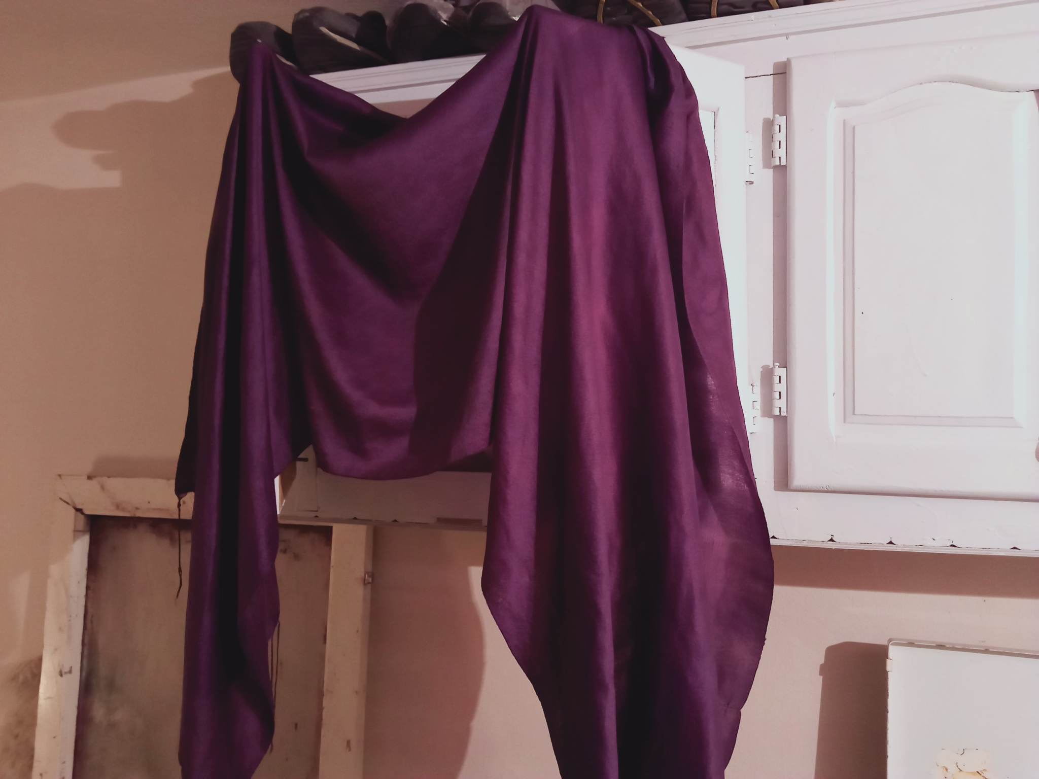 Fabric dyed in rich Tyrian purple